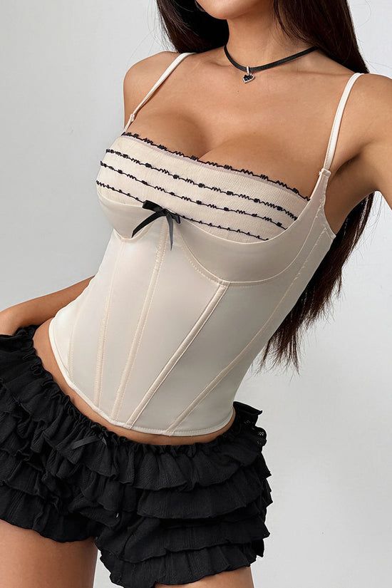 Strappy Corset Crop Top