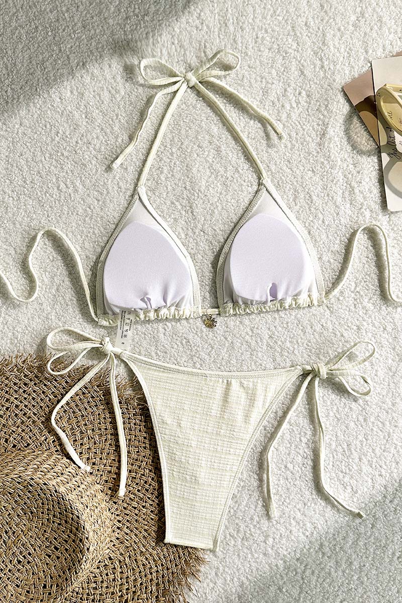 Plaid Bikini Set with Tie Details