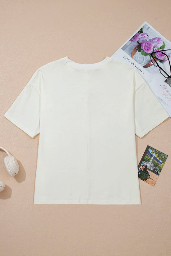 Star Print Stud Detail Top