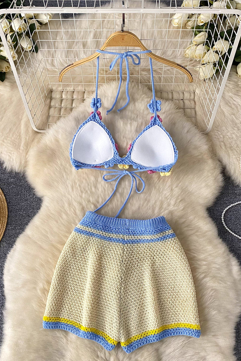 Floral Crochet Bikini Set