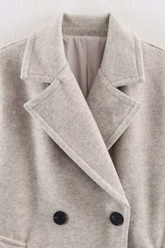 Elegant Double-Breasted Long Coat