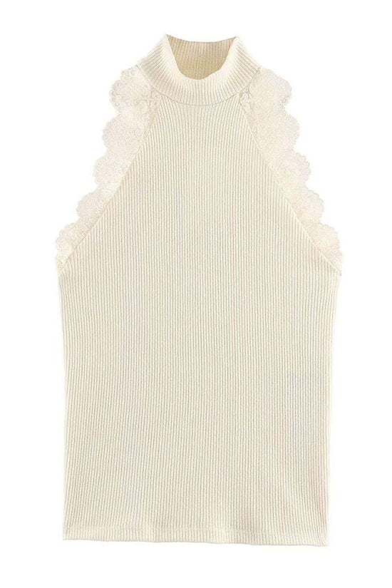 Elegant Sleeveless High Neck Tank