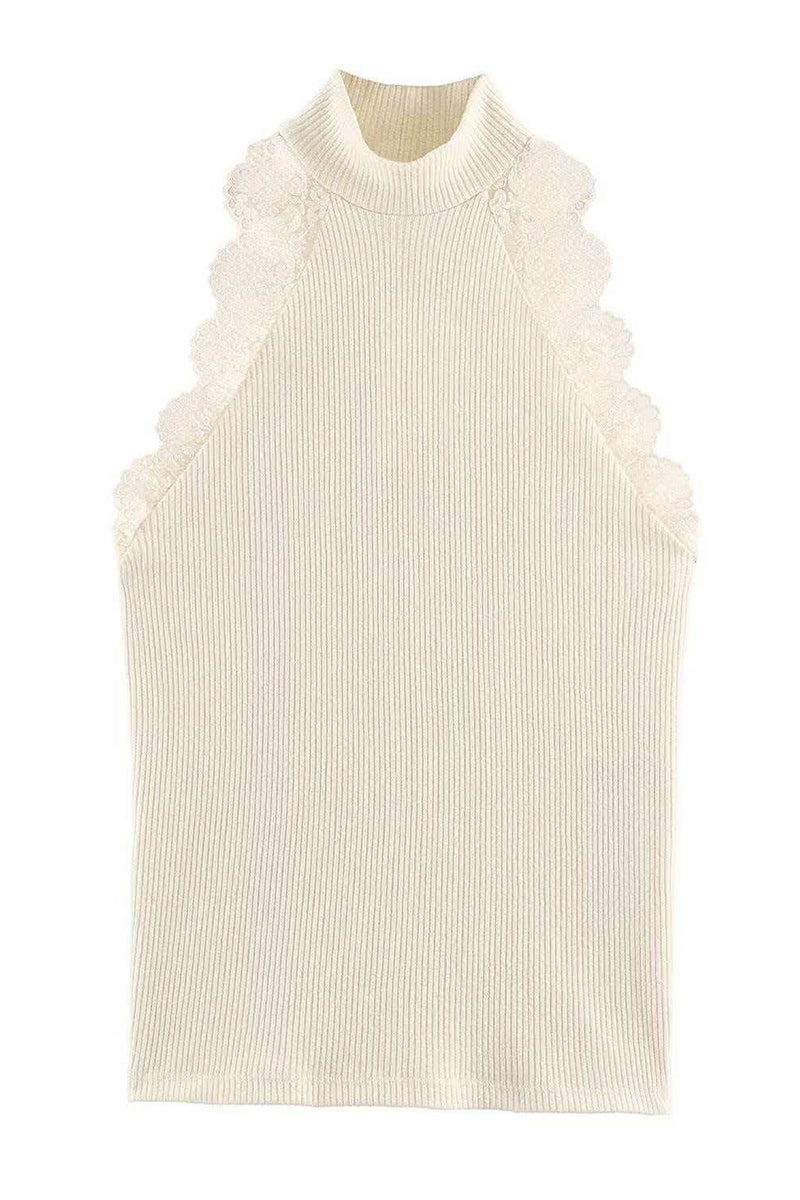 Elegant Sleeveless High Neck Tank