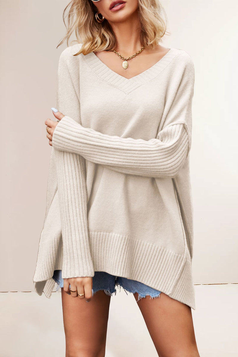 Cozy Oversized V-Neck Sweater