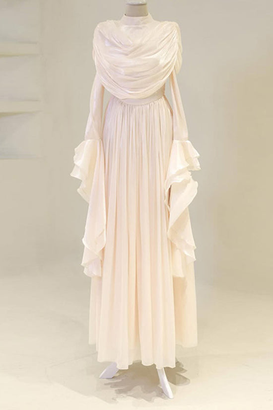 Elegant Draped Wrap Dress