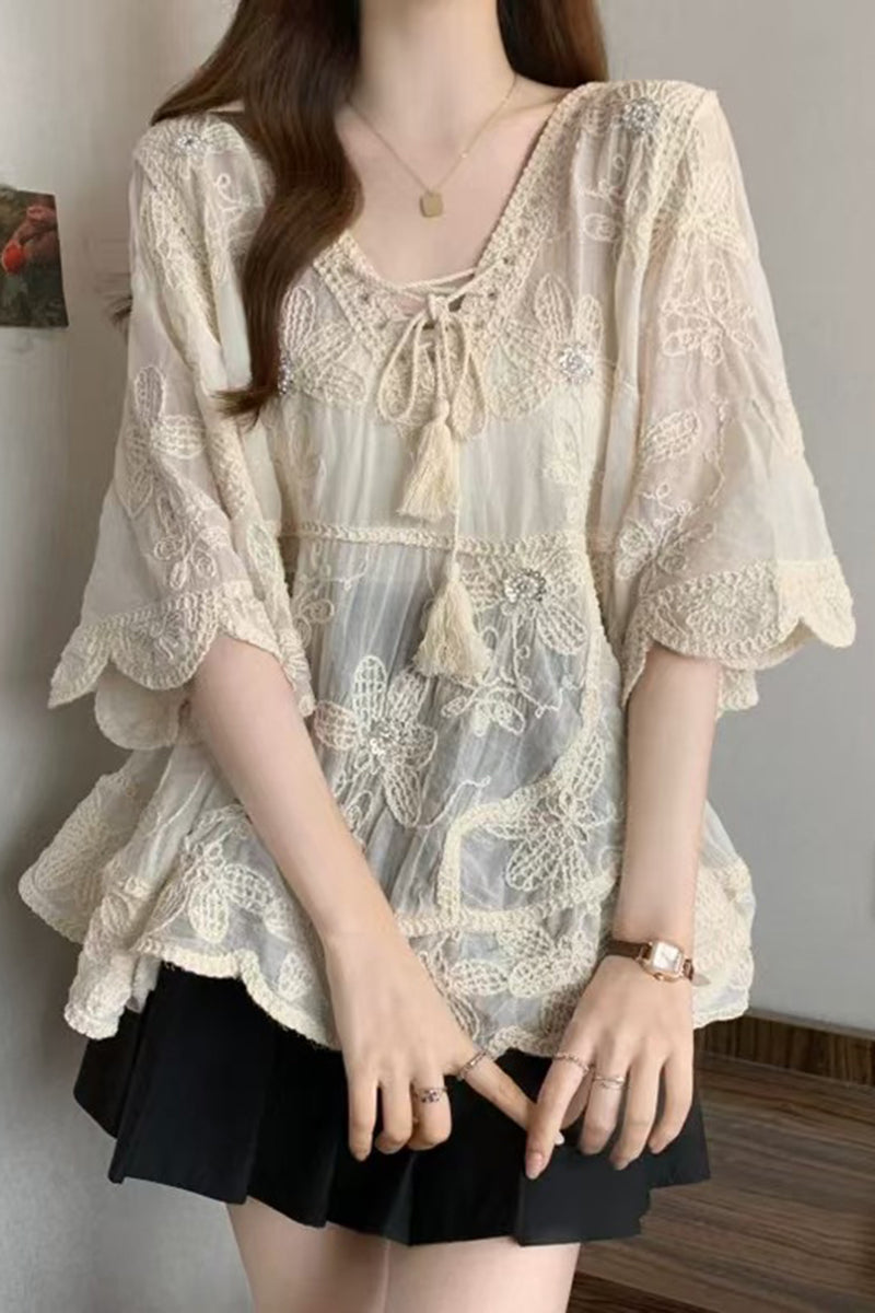 Delicate Lace Bohemian Blouse