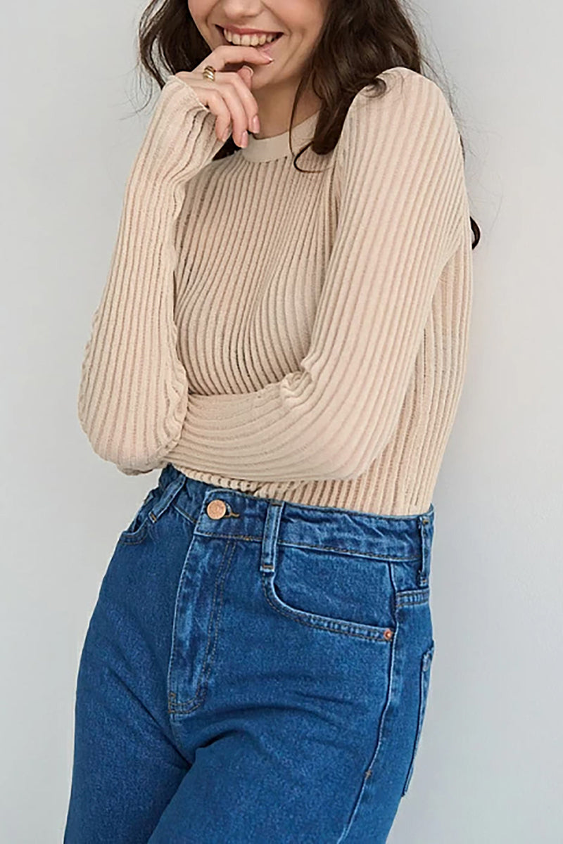 Ribbed Long Sleeve Tee