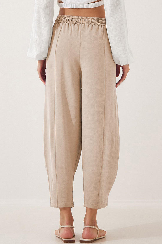 Relaxed Fit Drawstring Casual Pants