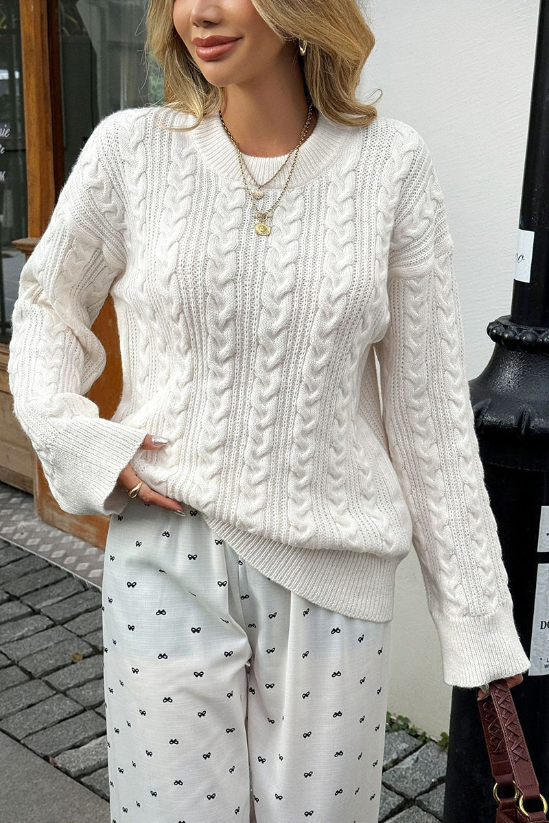 Cable Knit Long Sleeve Sweater