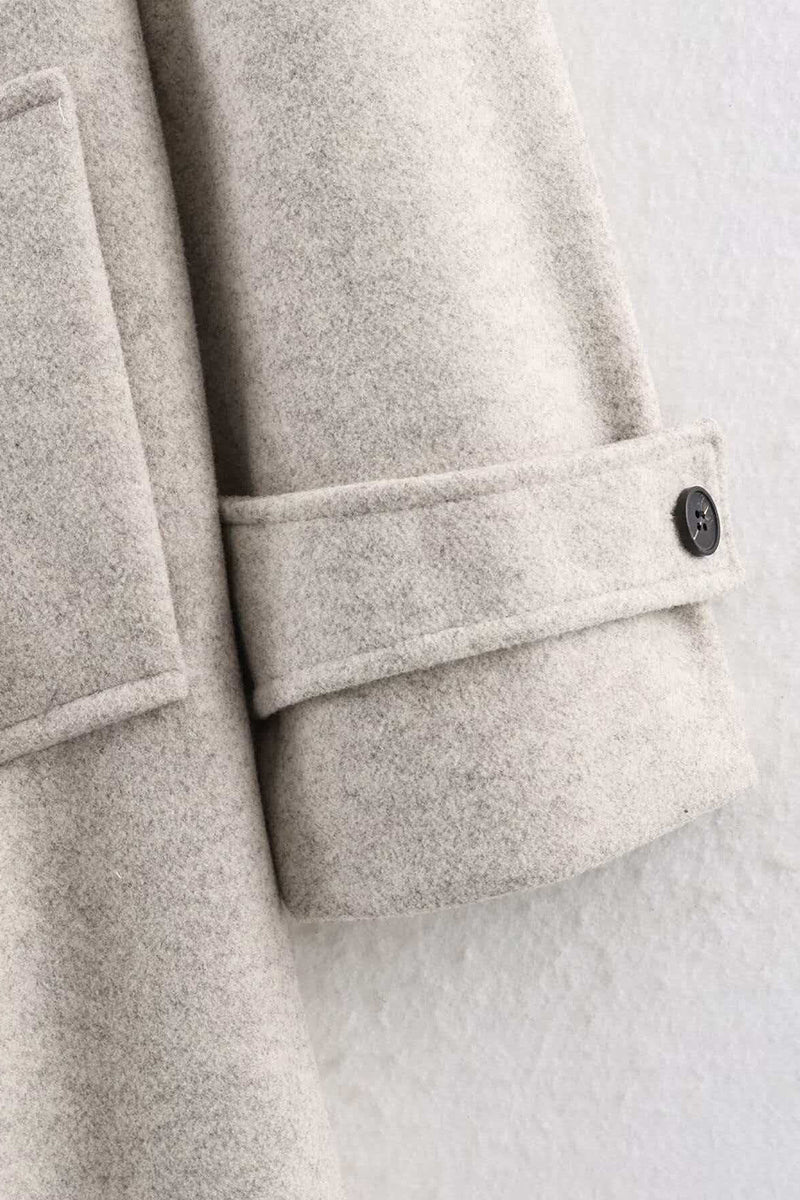 Elegant Double-Breasted Long Coat