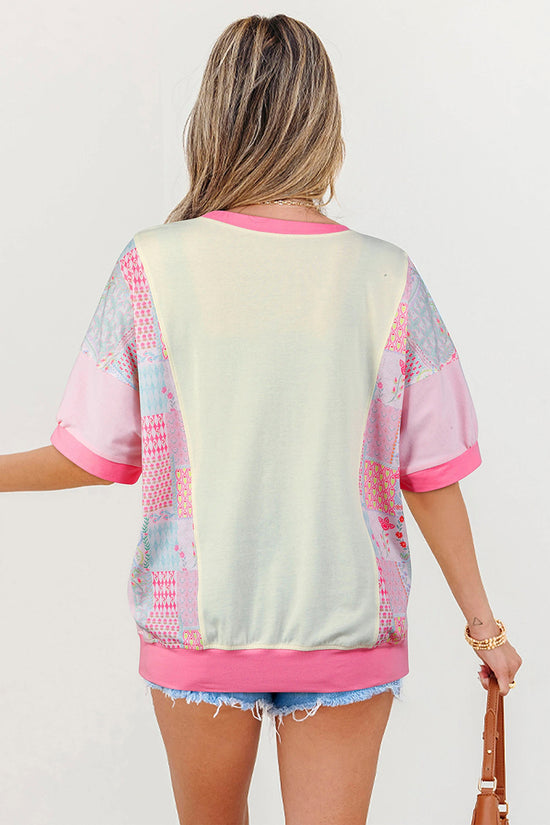 Floral Patchwork Relaxed Top