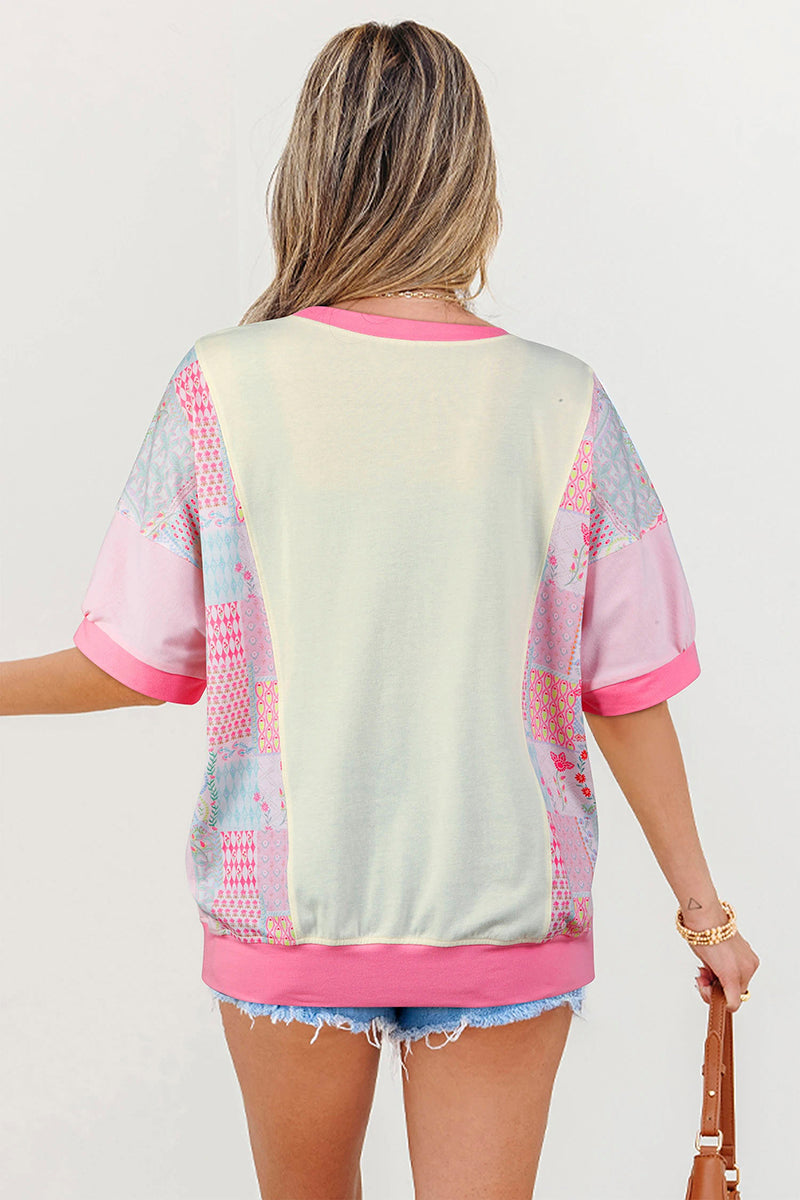 Floral Patchwork Relaxed Top
