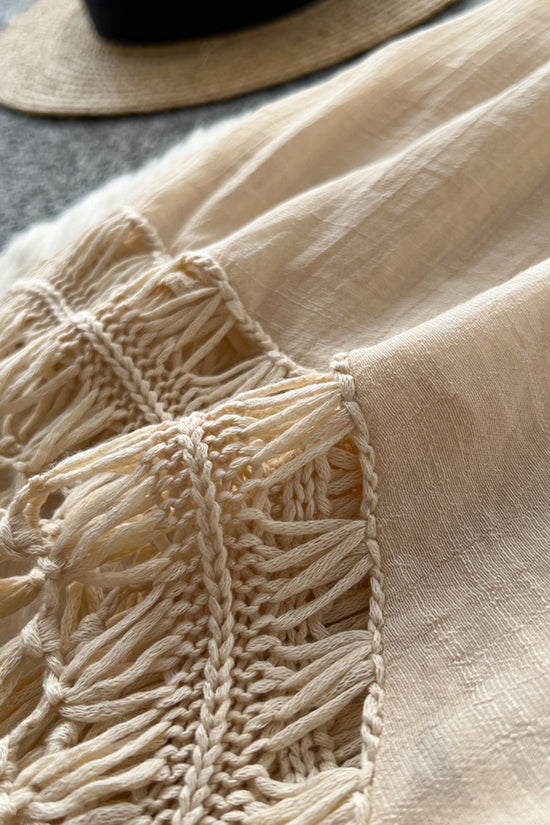 Fringe V-Neck Casual Dress