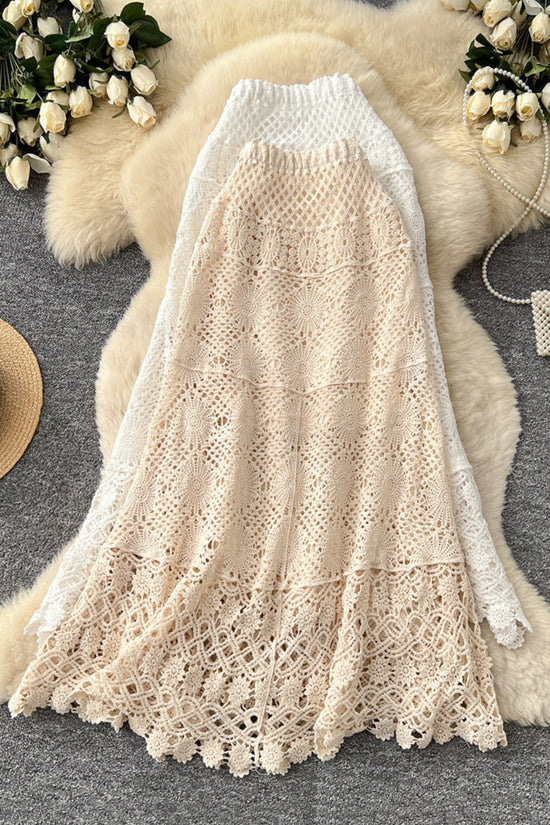 Elegant Crochet Midi Skirt