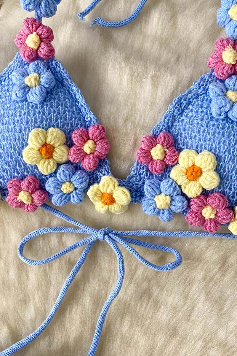 Floral Crochet Bikini Set