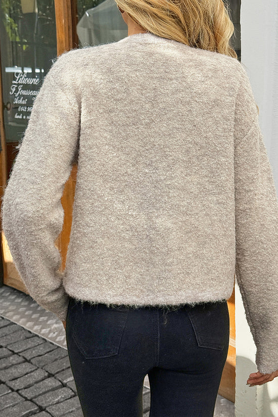 Button-Front Cozy Cardigan