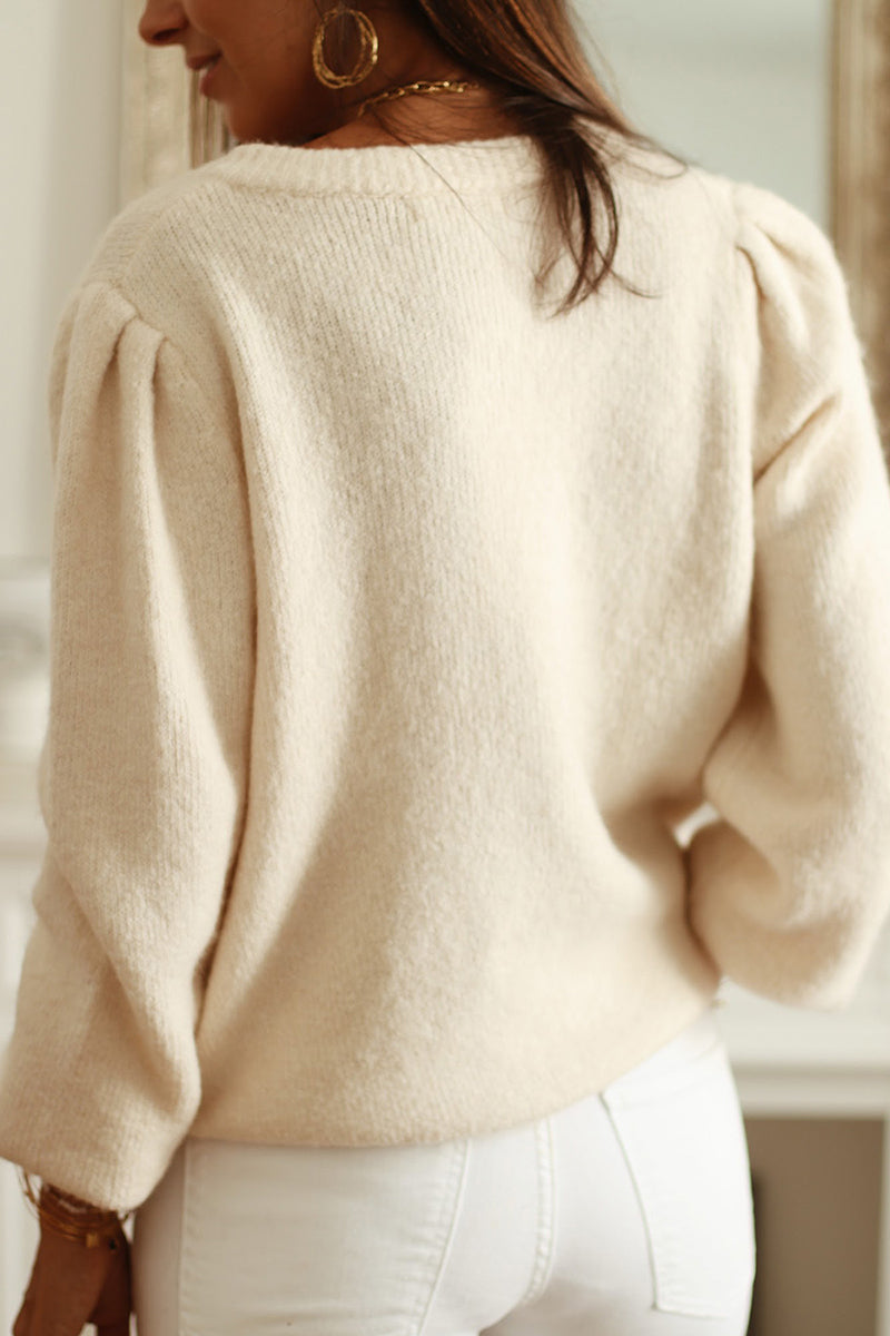 Elegant Knitted Button-Up Cardigan