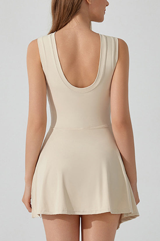 Sleeveless Tie-Waist Wrap Dress