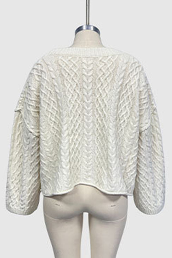 Cable Knit Buttoned Cardigan