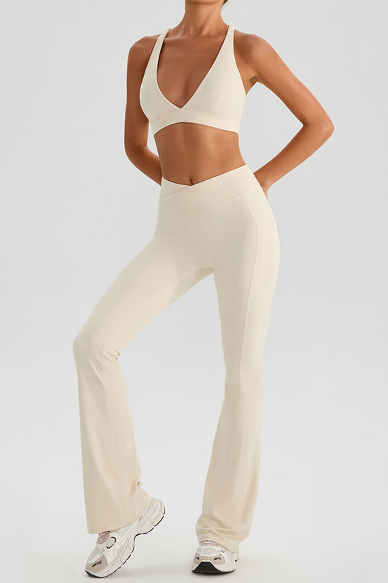 Sleek Crossover Waist Joggers