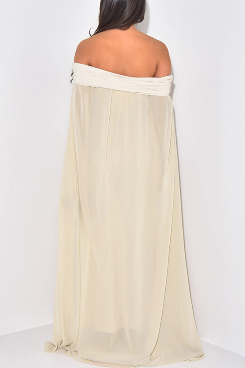 Off-Shoulder Maxi Bodycon Dress