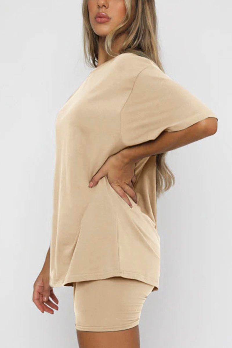 Oversized Tee and Biker Shorts Set