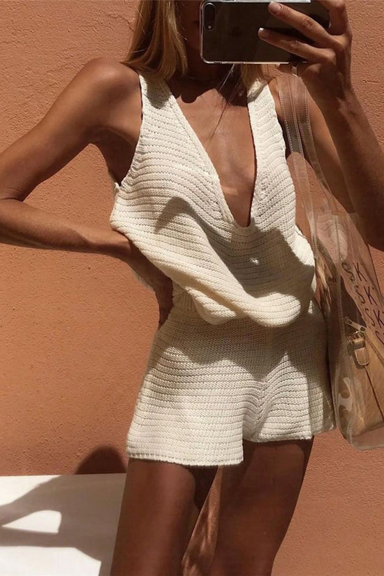 Chic Sleeveless Summer Knit Set