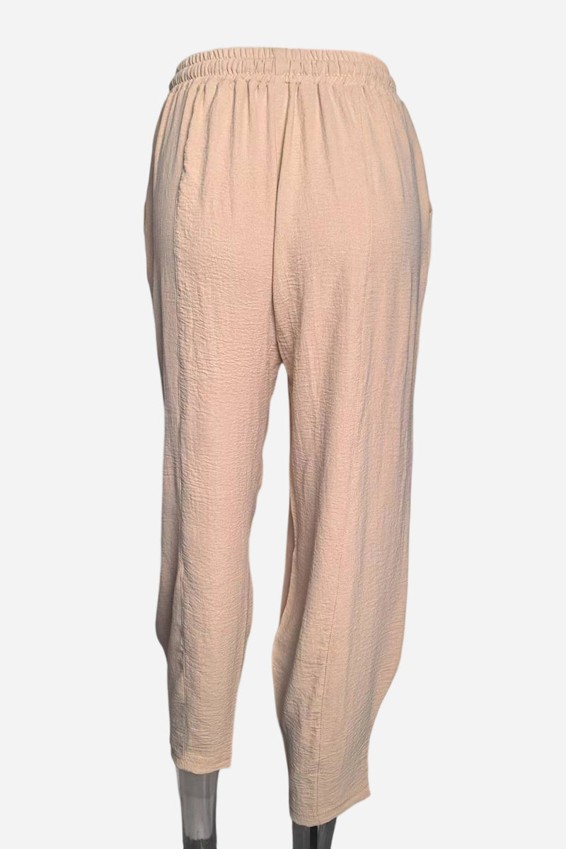 Relaxed Drawstring Casual Pants