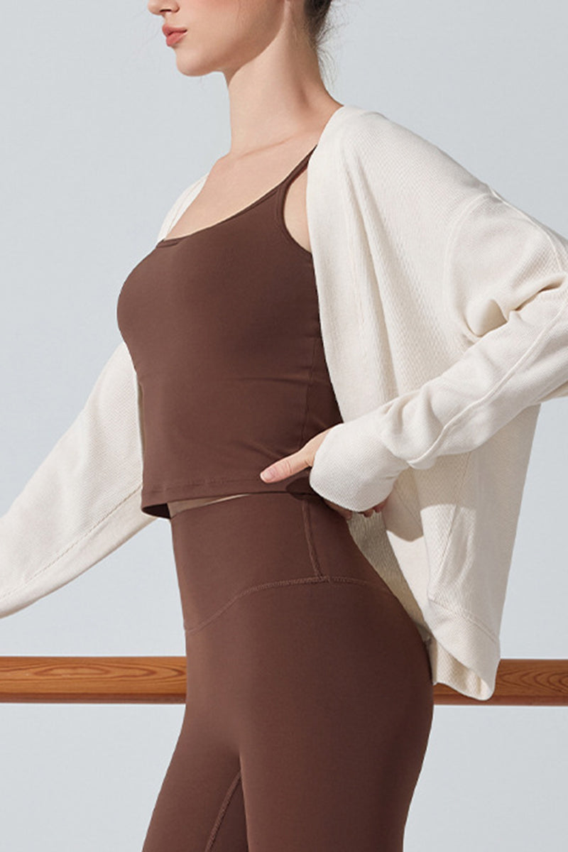 Relaxed Long Sleeve Open Front Cardigan