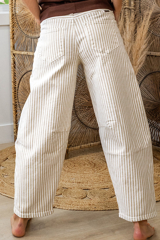 Striped Wide Leg Jeans