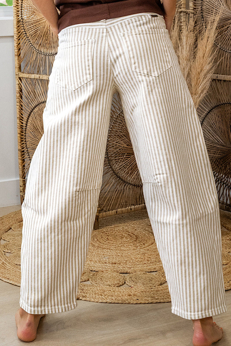 Striped Wide Leg Jeans