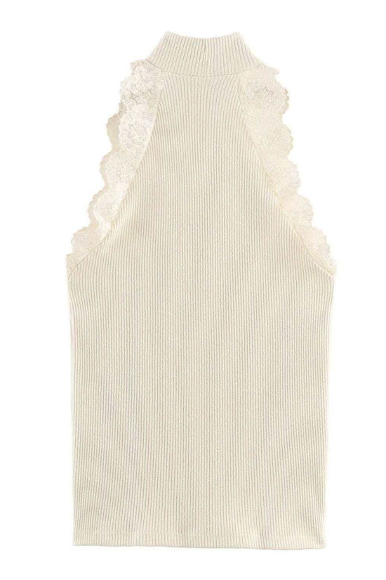 Elegant Sleeveless High Neck Tank