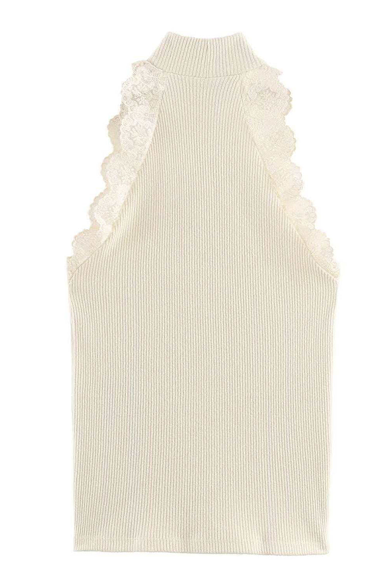 Elegant Sleeveless High Neck Tank