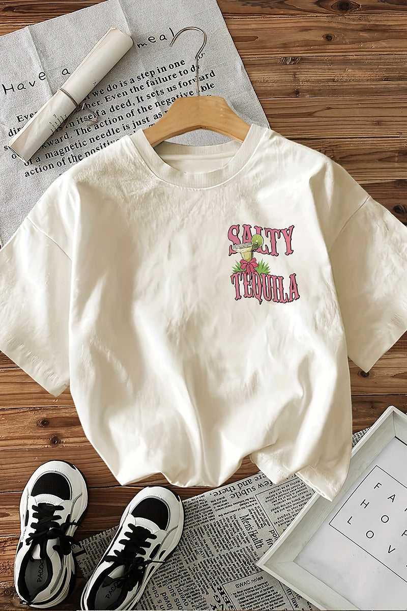 Graphic Tee with Fun Tequila Print