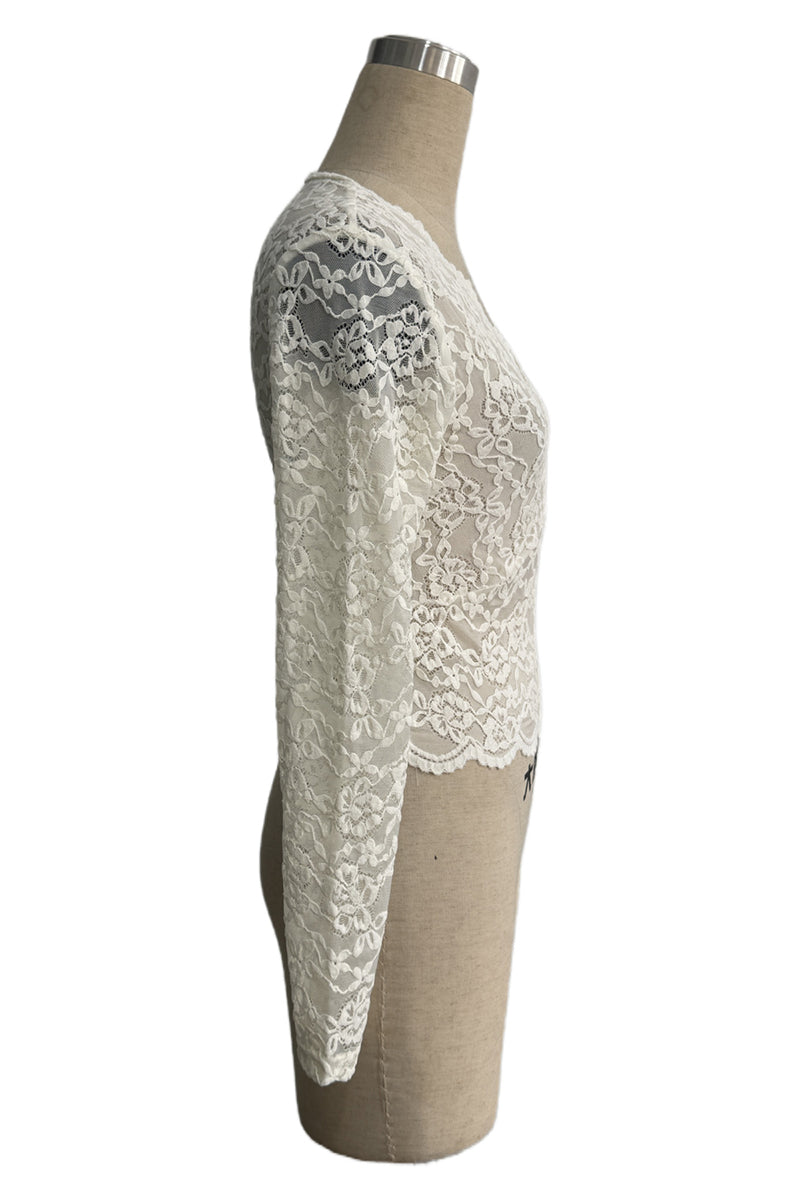 Chic Lace Long Sleeve Crop Top