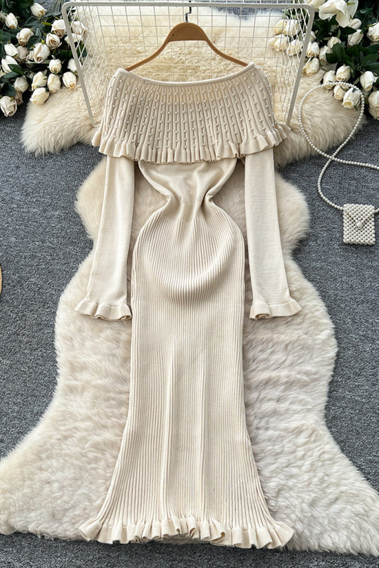 Off-Shoulder Ruffle Maxi Dress