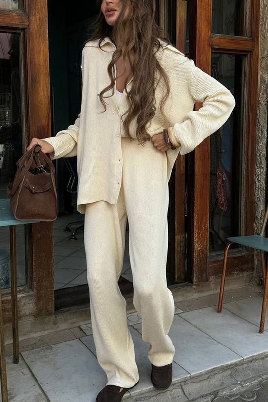 Elegant Long-Sleeve Pants Set