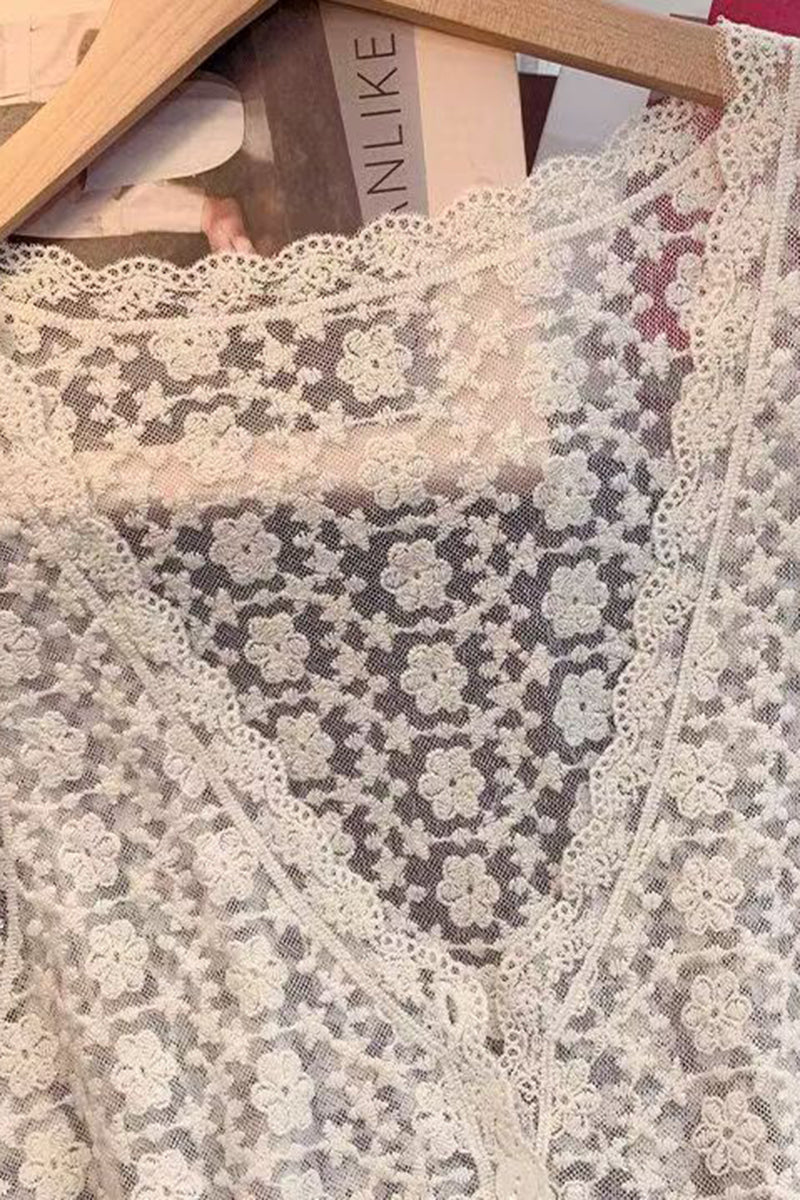 Elegant Floral Sleeveless Lace Tank