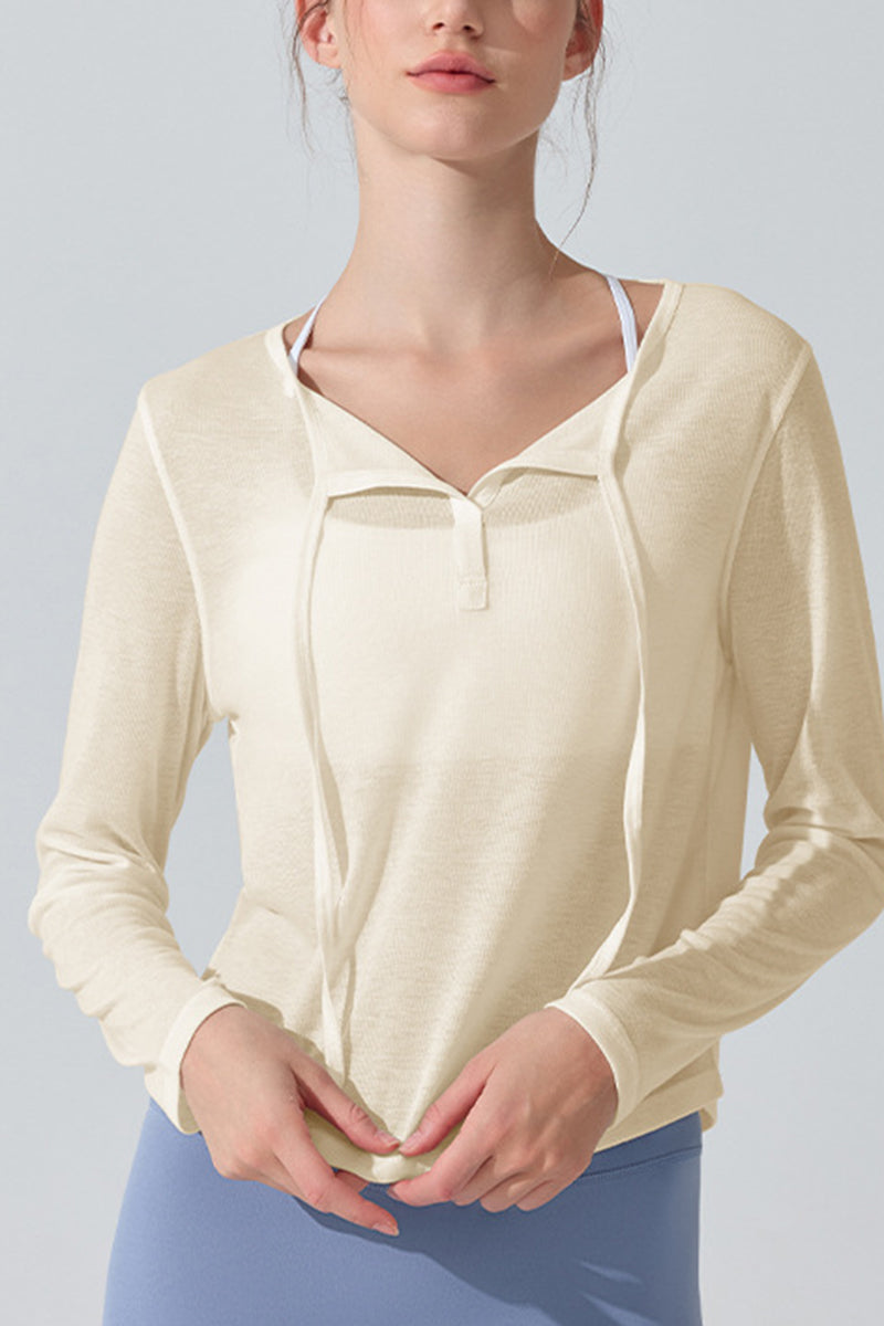 Lightweight Tie Detail Pullover Top