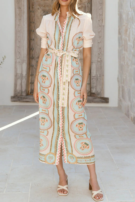 Bohemian Belted Maxi Dress