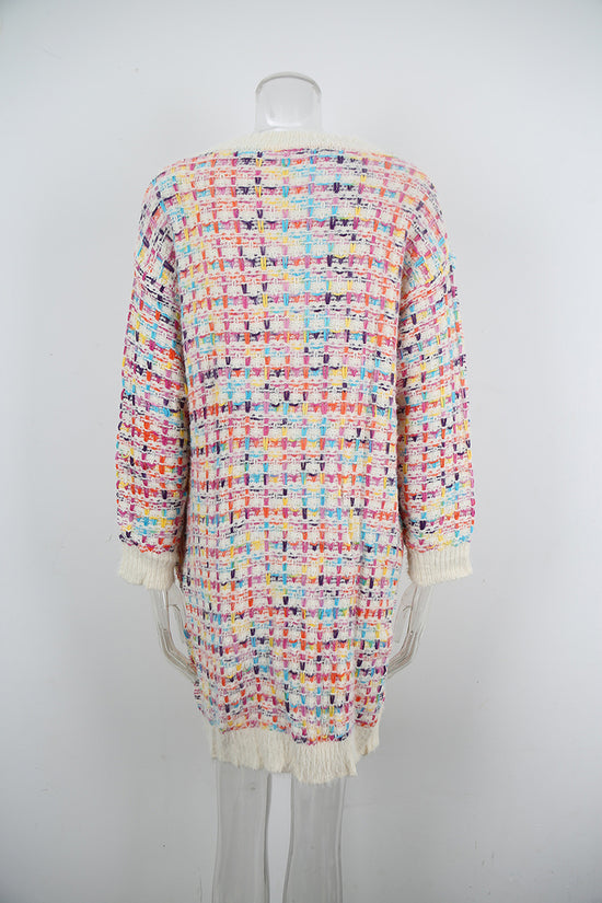 Vibrant Open Front Cardigan