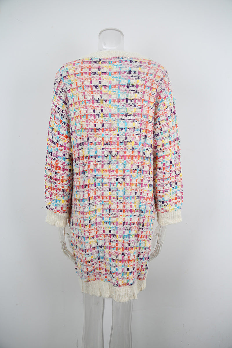 Vibrant Open Front Cardigan