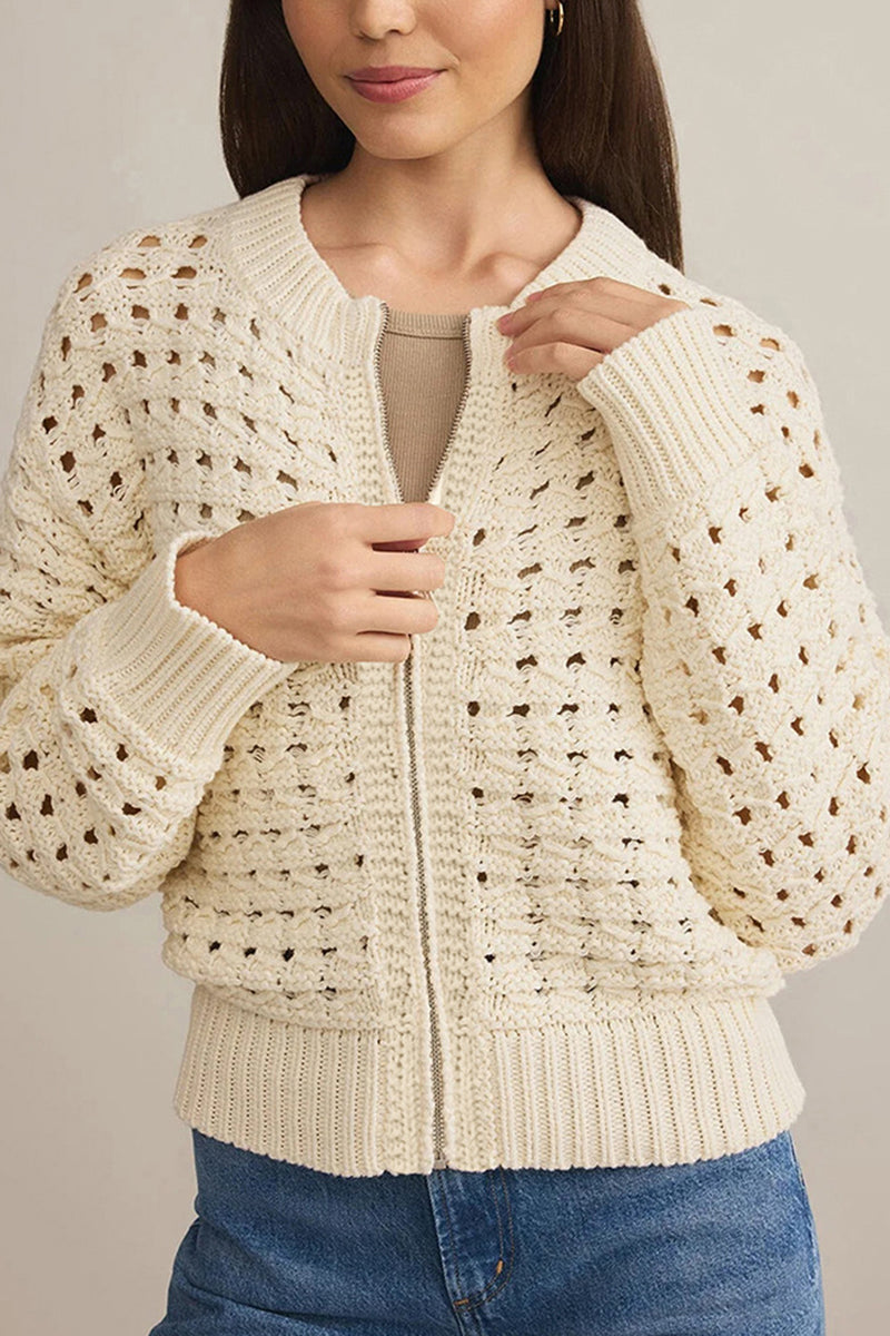 Crochet Zip-Up Cardigan