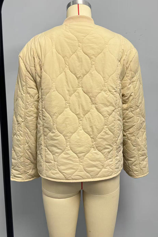 Quilted Button-Up Jacket