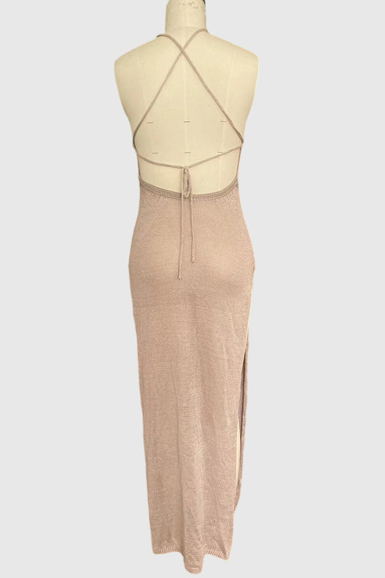 Sleeveless Maxi Dress with High Slits