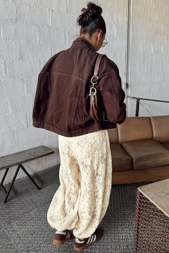 Elegant Lace Casual Pants