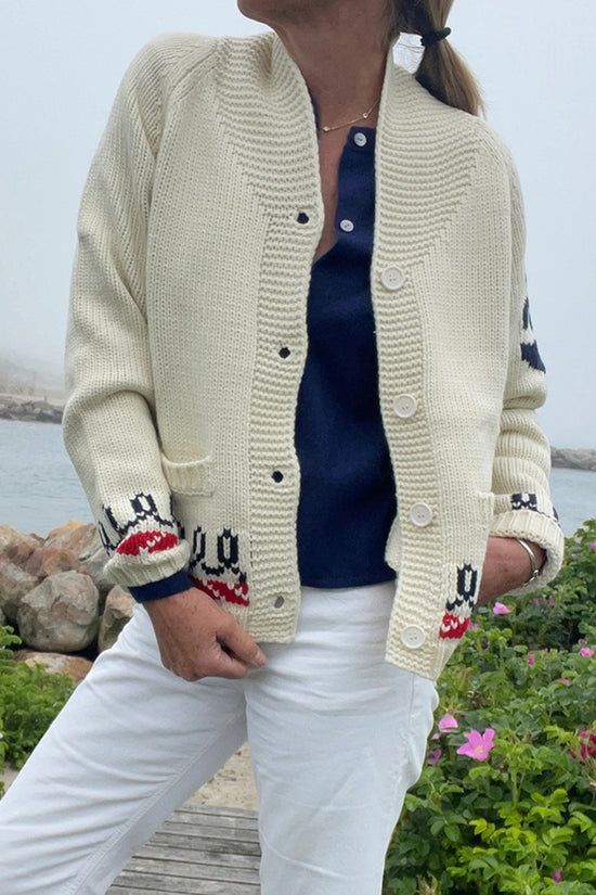 Lobster Button-Front Cardigan