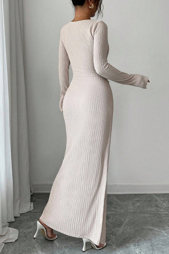 Elegant Long Sleeve Bodycon Casual Dress