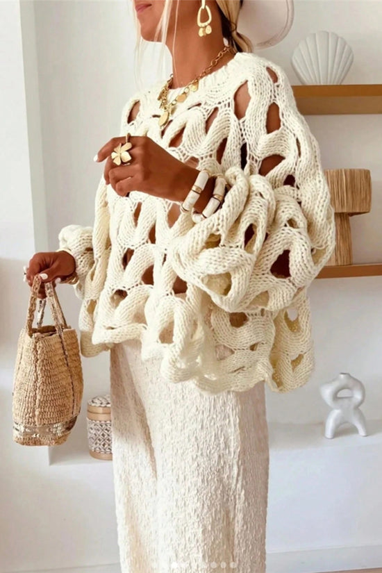 Chunky Open-Knit Sweater