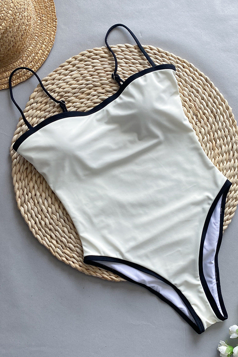 Elegant Strappy One-Piece Swimsuit